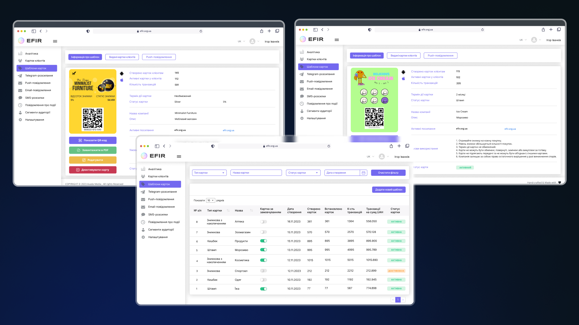 Efir admin panel 5-min